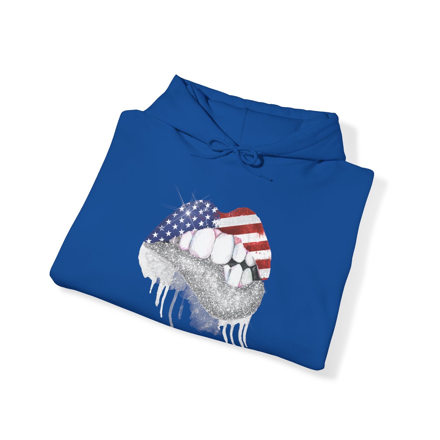 USA Flag Lips Unisex Heavy Blend™ Hooded Sweatshirt