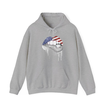 USA Flag Lips Unisex Heavy Blend™ Hooded Sweatshirt