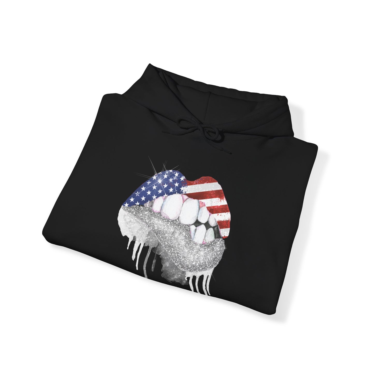 USA Flag Lips Unisex Heavy Blend™ Hooded Sweatshirt