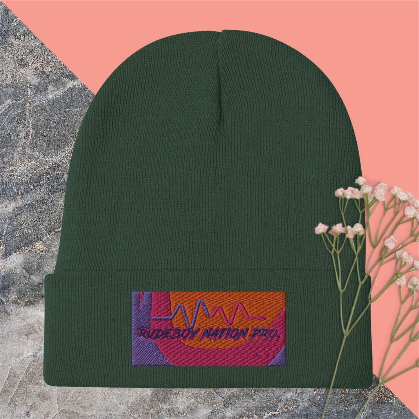 Rudeboy Nation Pro. Embroidered Beanie