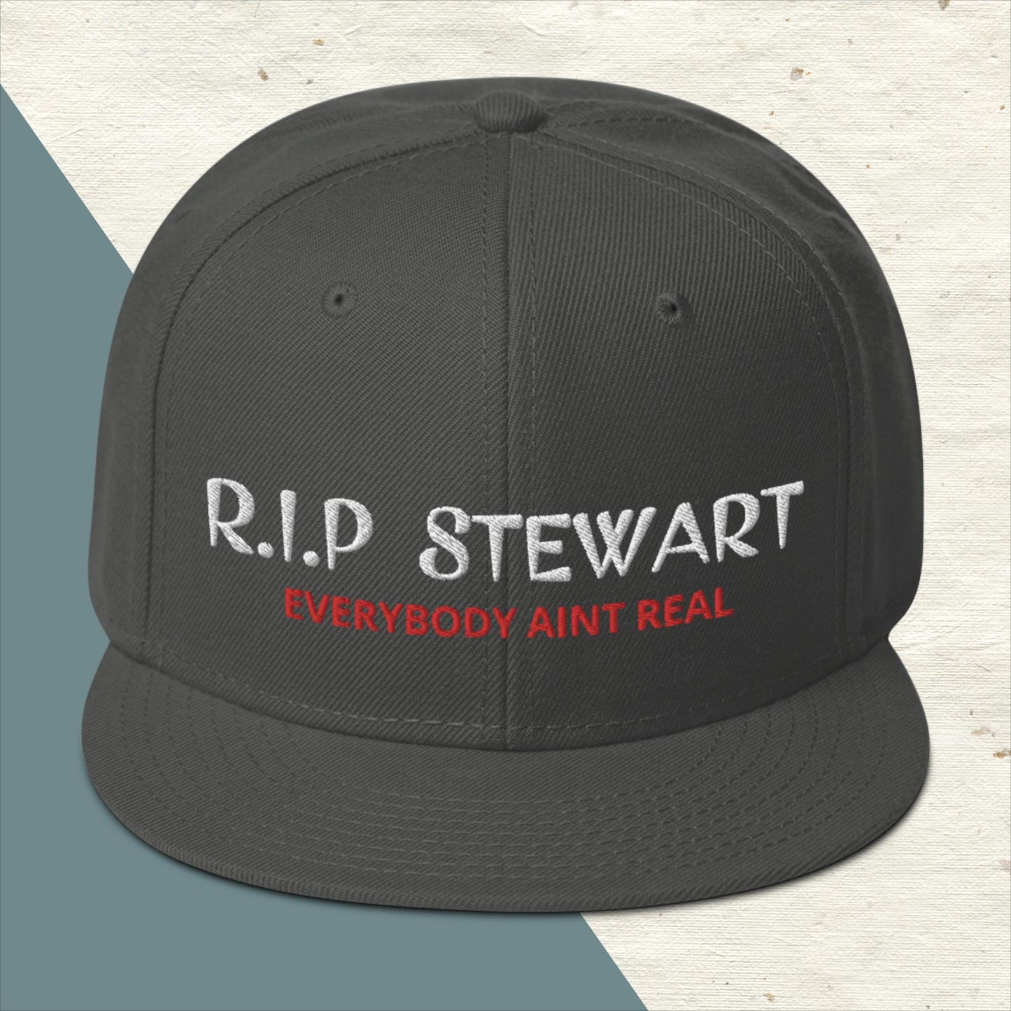 "R.I.P Stewart" Snapback Hat